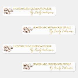 Picket de champignons fait maison Mince Étiquette