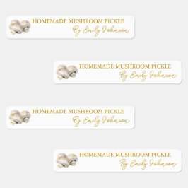 Picket de champignons fait maison Mince Étiquette