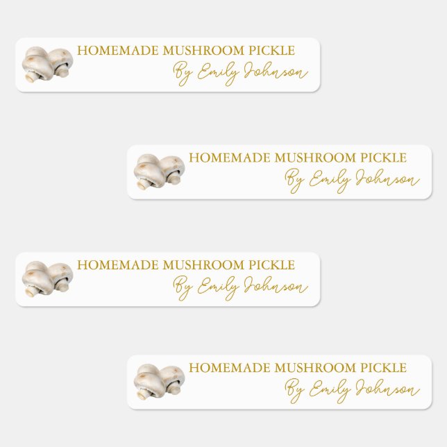 Picket de champignons fait maison Mince Étiquette (Groupe)