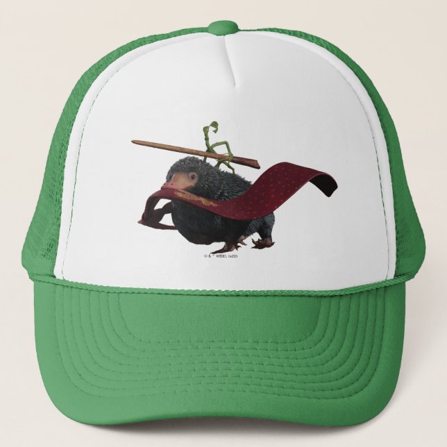 Pickett & Teddy mit Wand und Krawatte Truckerkappe (Vorderseite)