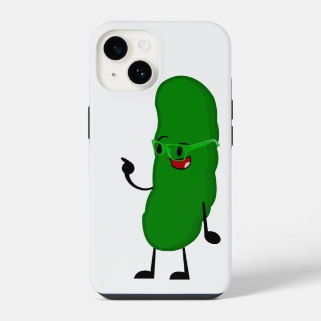 Pickle auf Weiß iPhone 14 Hülle (Rückseite)