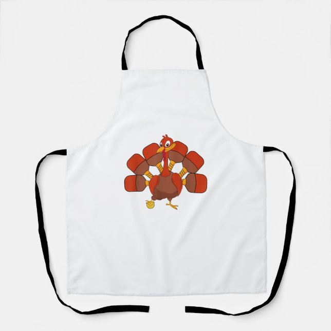 Pickle Ball Player Erntedank Paddleall Türkei Schürze (Vorderseite)