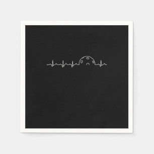 Pickle Ball Player Heartbeat Dink Pickleball Sport Serviette