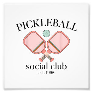Pickle Ball Social Club EST 1965 Männer Frauen Fotodruck