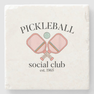 Pickle Ball Social Club EST 1965 Männer Frauen Steinuntersetzer