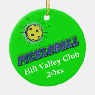 Pickle Ball Starburst Keramikornament