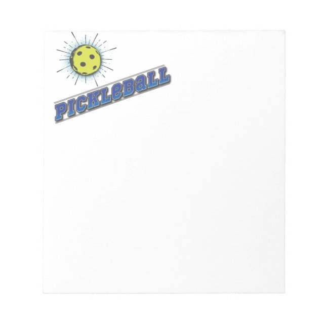Pickle Ball Sternexplosion Notizblock (Vorderseite)