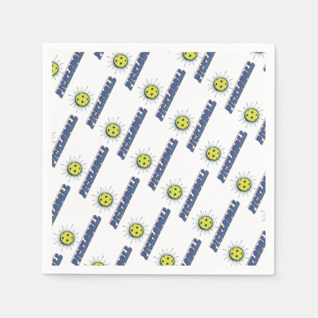 Pickle Ball Sternexplosion Serviette (Vorderseite)