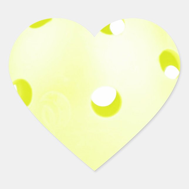 Pickle BAll Yellow Herz-Aufkleber (Vorderseite)