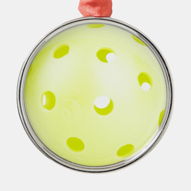 Pickle BAll Yellow Ornament Aus Metall (Vorne)