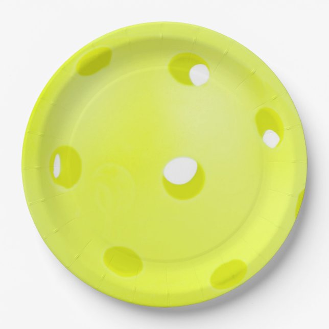 Pickle Ball Yellow Pickleball Sport Pappteller (Vorderseite)