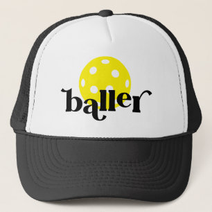Pickle Baller Funny Black und White Truckerkappe
