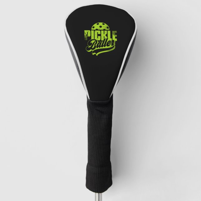 Pickle Baller Pickleball Golf Headcover (Vorderseite)