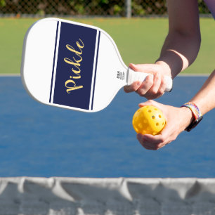 PICKLE Breite Navyblaue Weiße Streifen Hübsche Sch Pickleball Schläger