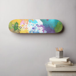 Pickle Cartoon-Farbklecks-Buntes Skateboard