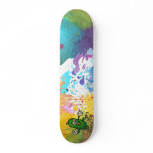 Pickle Cartoon-Farbklecks-Buntes Skateboard