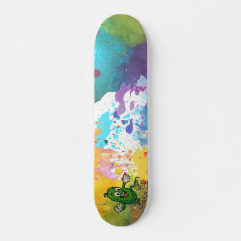 Pickle Cartoon-Farbklecks-Buntes Skateboard