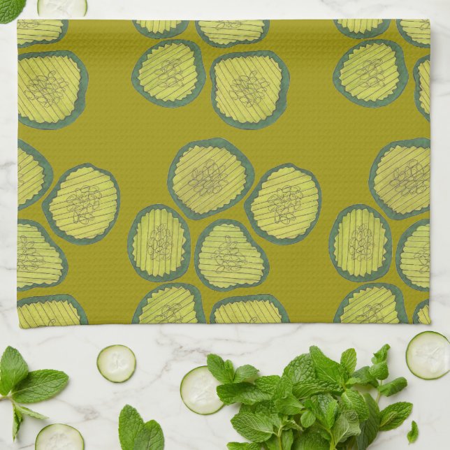 Pickle Chips Green Dill Pickle Chip Serviette de c (Plié)