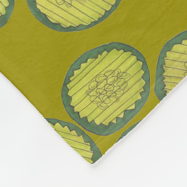 PIckle Chips hausgemachte süße Pickles Feinschmeck Fleecedecke (Ecke)