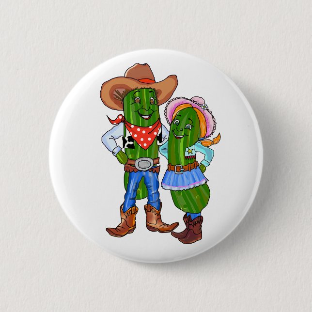 Pickle Cowboy, Gherkin Cowgirl, Dill Cucumber West Button (Vorderseite)
