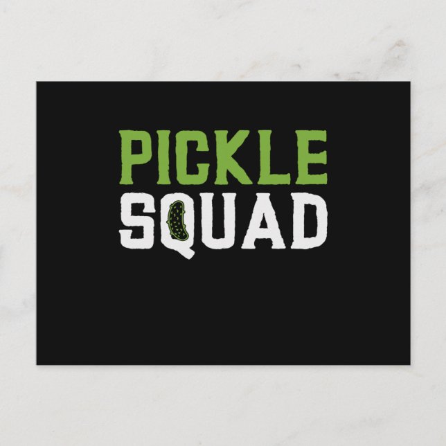 Pickle Cucumber Vegan Squad Green Grocer World Postkarte (Vorderseite)