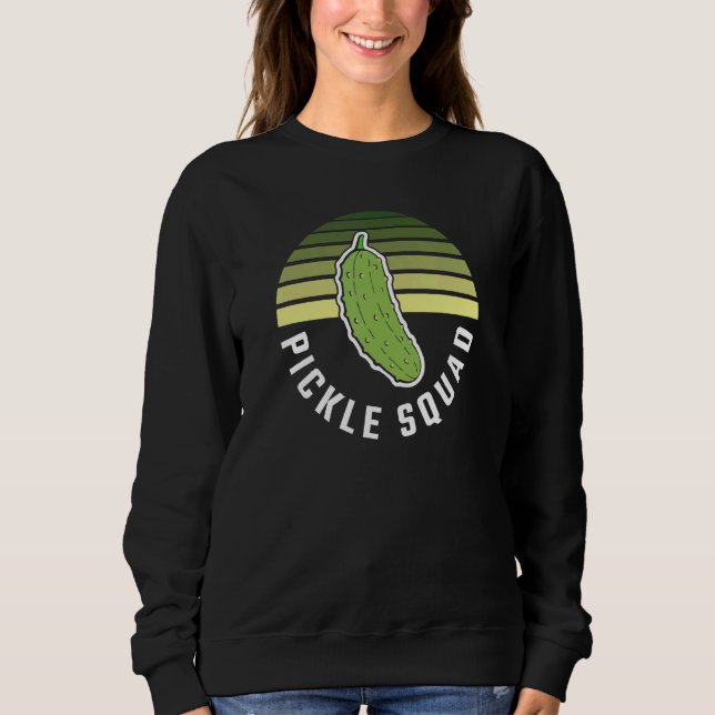 Pickle Cucumber Vegan Squad Green Pickle Sweatshirt (Vorderseite)