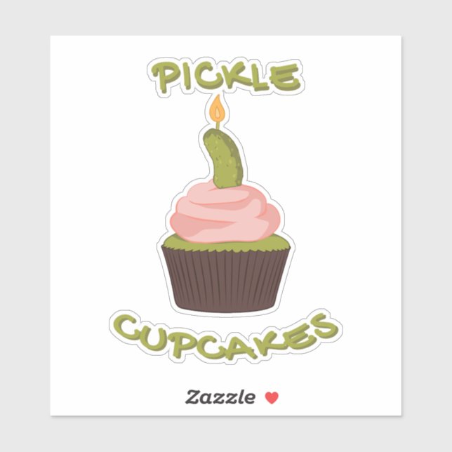 PICKLE CUPCAKS AUFKLEBER (Blatt)