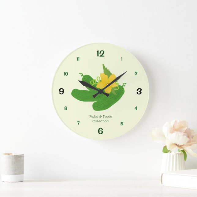 Pickle & Fresh Collection Große Wanduhr (Zuhause)