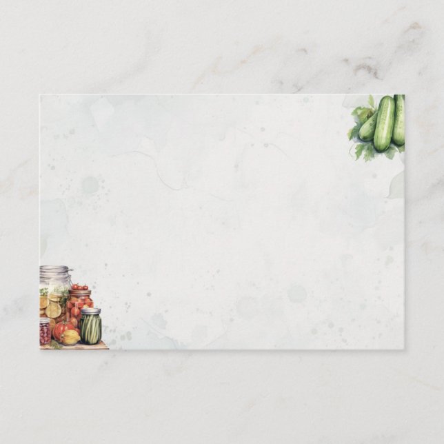 Pickle Jar Basic Blank Recicard Begleitkarte (Vorderseite)