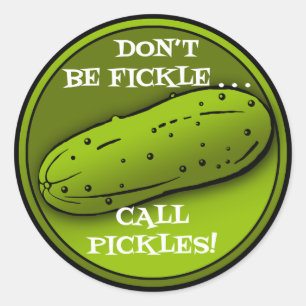 Pickle, klassischer Rundaufkleber, glänzend Runder Aufkleber