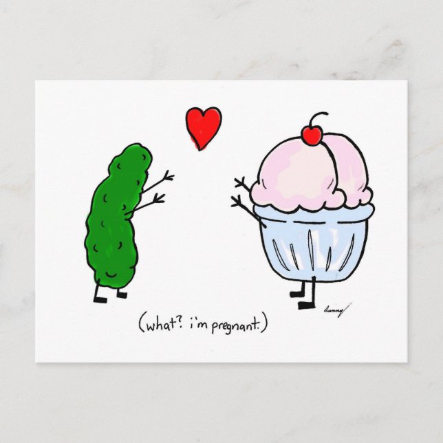 Pickle Lieben Eiscreme Herzlichen Glückwunsch Post Postkarte (Vorderseite)