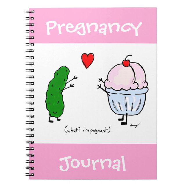 Pickle-Lieben Ice Cream Pregnancy Journal Notizblock (Vorderseite)