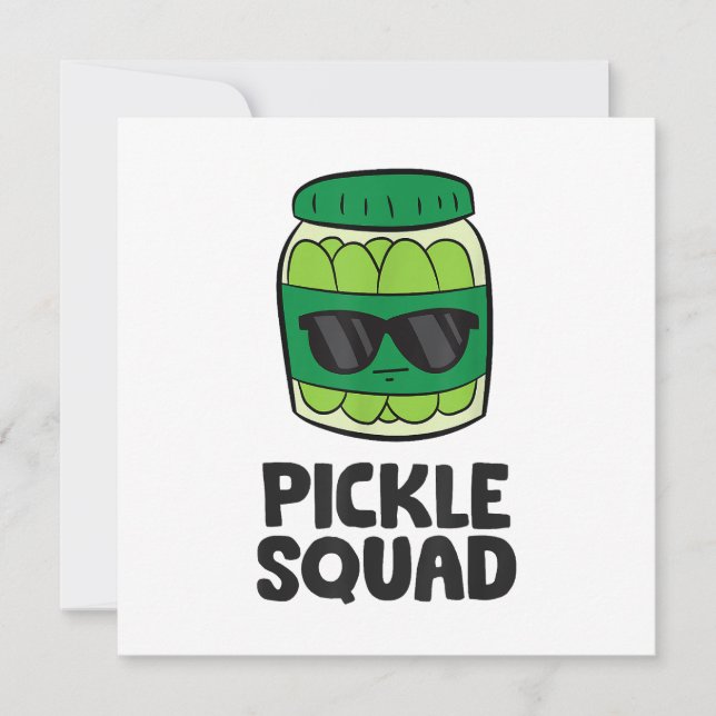 Pickle Lover Team Pickles Funny Pickle Squad Einladung (Vorderseite)