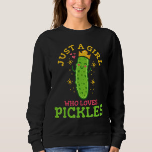 Pickle nur ein Mädchen, das Lieben Pickle Vegan Sweatshirt