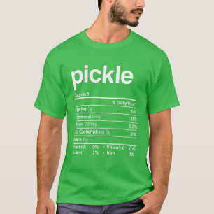 Pickle Nutrition Facts Funny Erntedank Christma T-Shirt