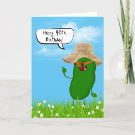 Pickle Person mit Hat 40. Geburtstag Karte