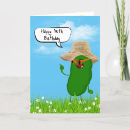 Pickle Person mit Hut zum 35. Geburtstag Karte