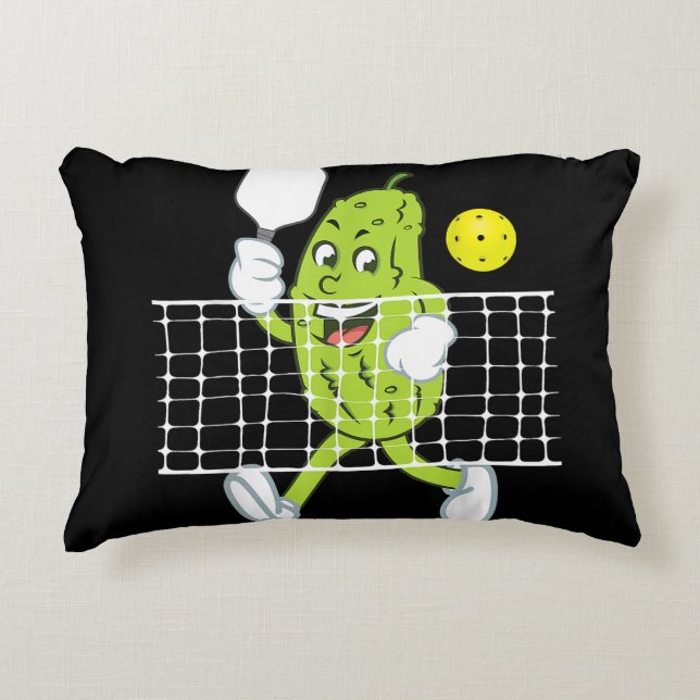 Pickle Playing Pickleball - Funny Pickleball Paddl Dekokissen (Vorderseite)