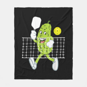 Pickle Playing Pickleball - Funny Pickleball Paddl Fleecedecke