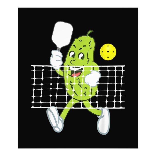 Pickle Playing Pickleball - Funny Pickleball Paddl Fotodruck (Vorne)