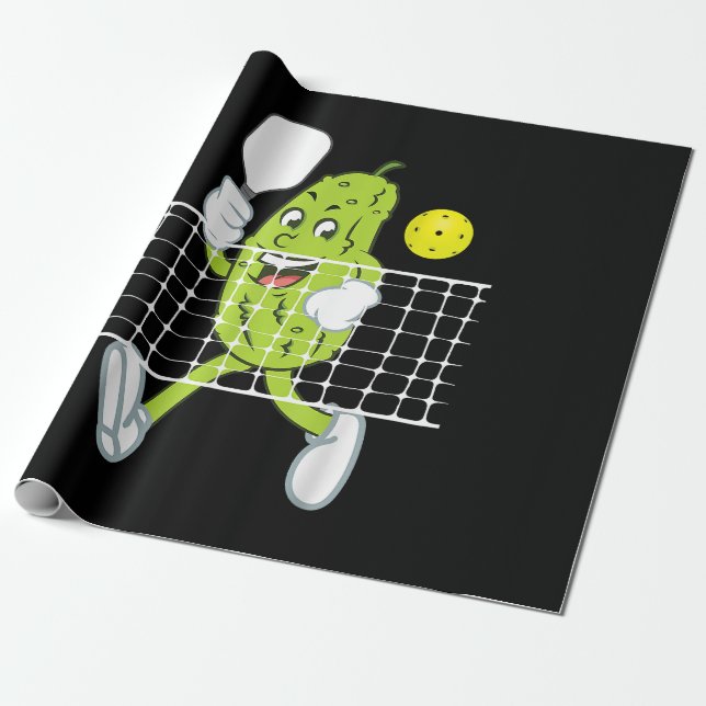 Pickle Playing Pickleball - Funny Pickleball Paddl Geschenkpapier (Ungerollt)