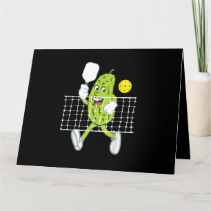 Pickle Playing Pickleball - Funny Pickleball Paddl Karte