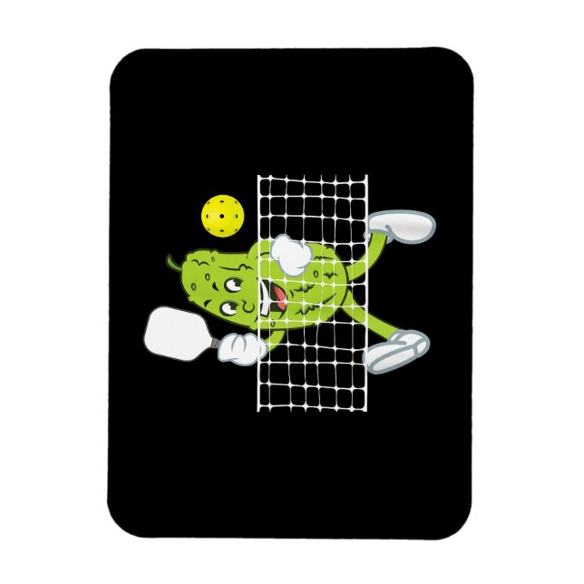 Pickle Playing Pickleball - Funny Pickleball Paddl Magnet (Vertikal)