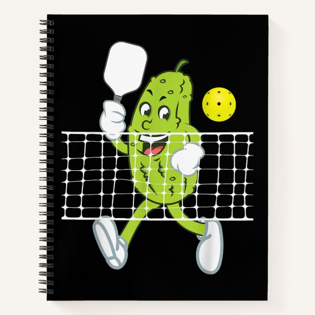 Pickle Playing Pickleball - Funny Pickleball Paddl Notizbuch (Vorderseite)