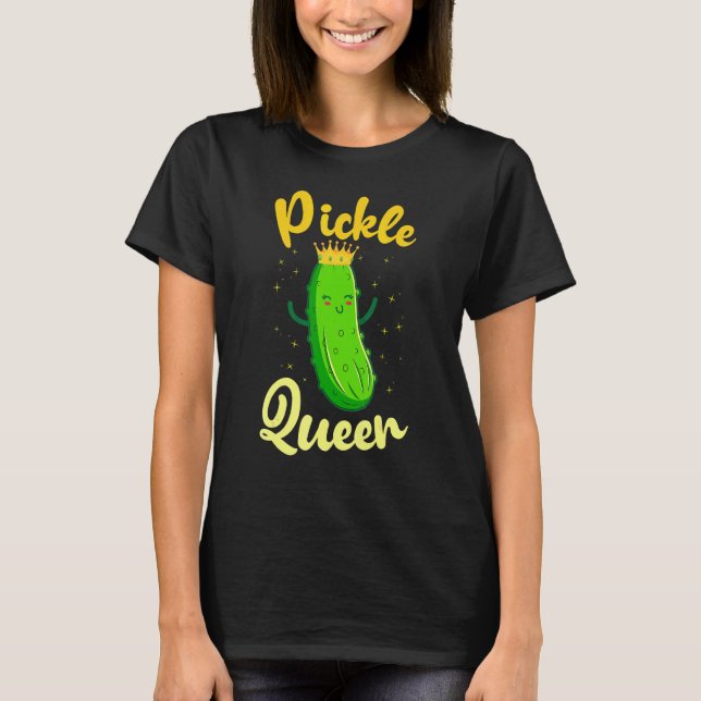 Pickle Queen Tee Vegan Lustige Gurke Gemüse Pi (Vorderseite)