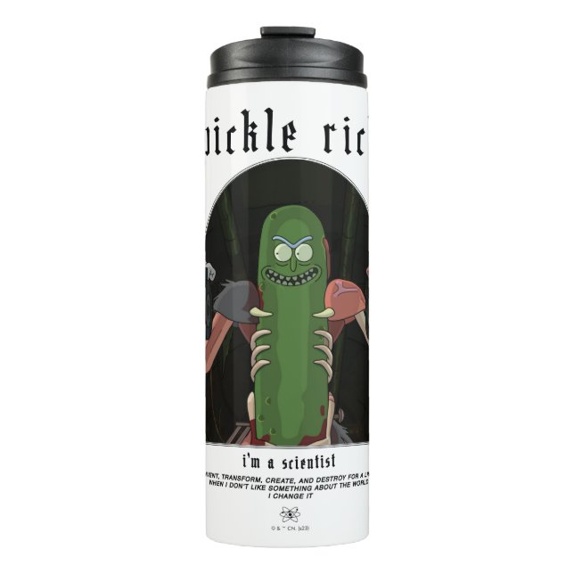 Pickle Rick - Ich bin ein Wissenschaftlicher Zitat Thermosbecher (Vorderseite)