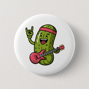 Pickle Rockstar Button