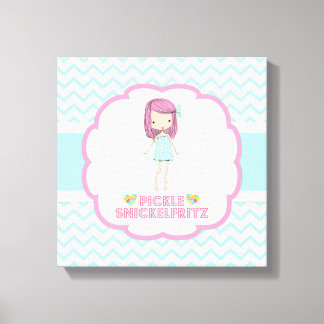 Pickle Snickelfritz 12x12 Leinwand - Aquamarin Zic