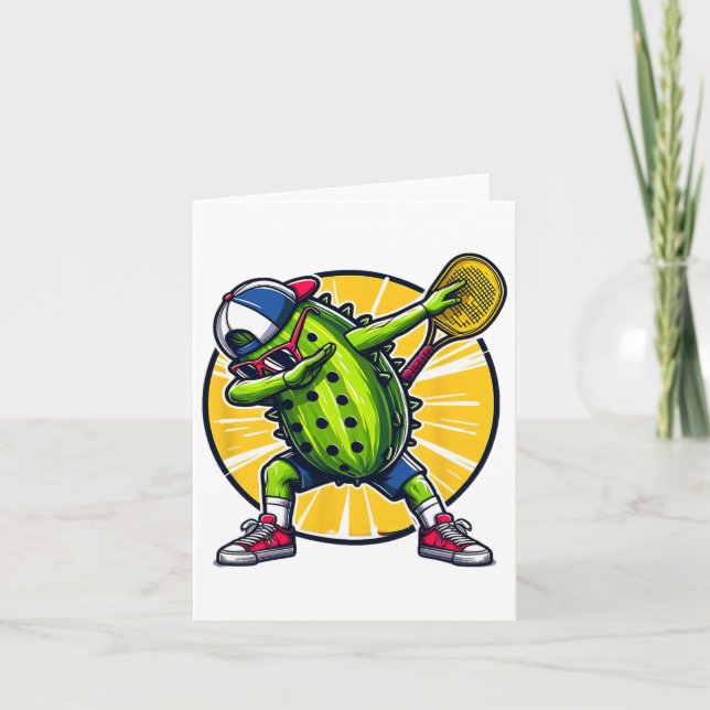 Pickle tanzend Gurken Pickleback Karte (Vorderseite)
