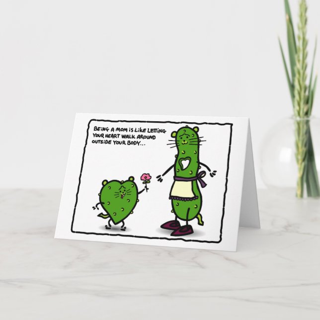 Pickle Weasel feiert den Muttertag! Karte (Vorderseite)
